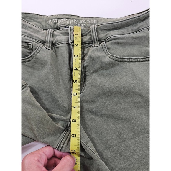 American Eagle Midi next level stretch green shorts summer casual juniors 10 ^ - Picture 5 of 6